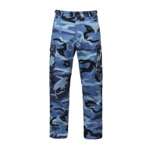 Rothco Cargo Pants BDU Blue Camouflage Small Regular